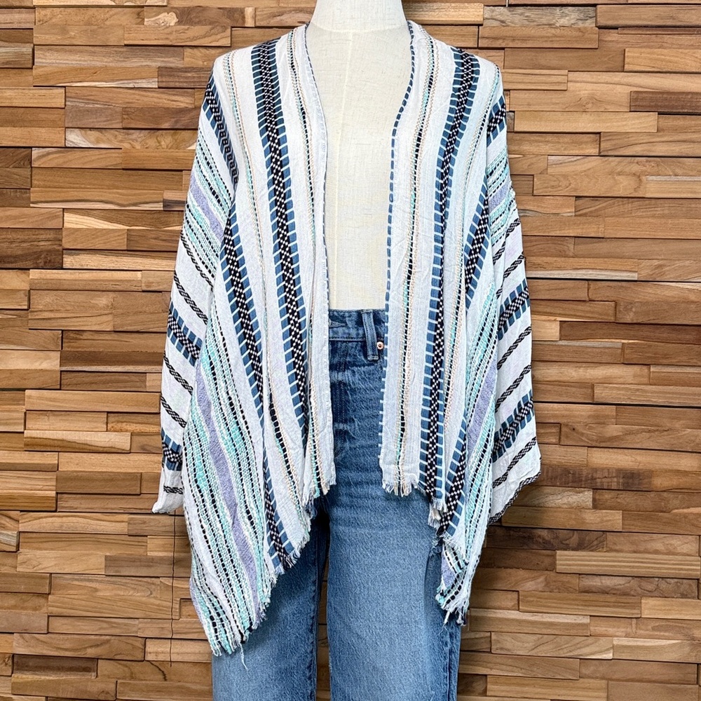Michael Stars |  | Kimono | Striped | Fringe | Boho | OS